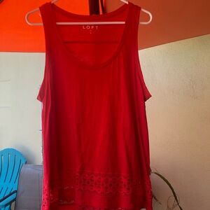 LOFT Vibrant Red Tank Top
